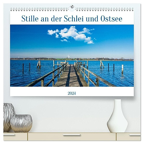 Stille an der Schlei und Ostsee (hochwertiger Premium Wandkalender 2024 DIN A2 quer), Kunstdruck in Hochglanz, Christiane Kulisch