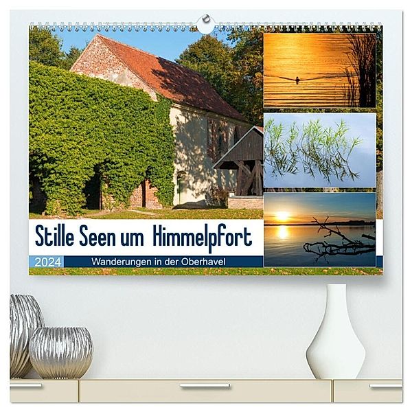 Stille Seen um Himmelpfort (hochwertiger Premium Wandkalender 2024 DIN A2 quer), Kunstdruck in Hochglanz, Kerstin Waurick