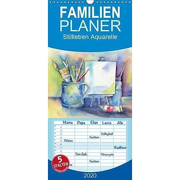 Stillleben Aquarelle - Familienplaner hoch (Wandkalender 2020 , 21 cm x 45 cm, hoch), Jitka Krause