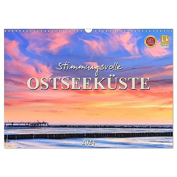 Stimmungsvolle Ostseeküste 2024 (Wandkalender 2024 DIN A3 quer), CALVENDO Monatskalender, Daniela Beyer (Moqui)