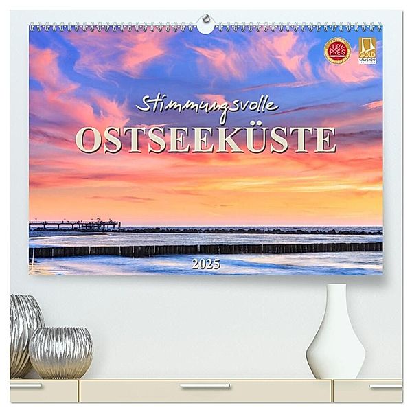 Stimmungsvolle Ostseeküste 2025 (hochwertiger Premium Wandkalender 2025 DIN A2 quer), Kunstdruck in Hochglanz, Calvendo, Daniela Beyer (Moqui)
