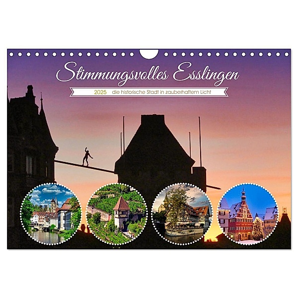 Stimmungsvolles Esslingen (Wandkalender 2025 DIN A4 quer), CALVENDO Monatskalender, Calvendo, Klaus-Peter Huschka