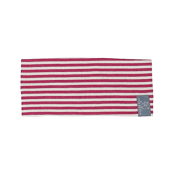 PICKAPOOH Stirnband LARA mit Seide gestreift in fuchsia/natur