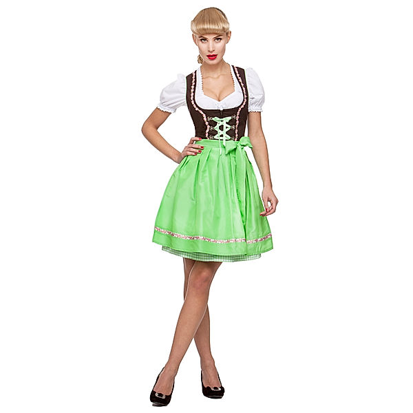 Stockerpoint Kurzes Dirndl Judy, 2-tlg., karo, 50 cm, apfel (Größe: 42)