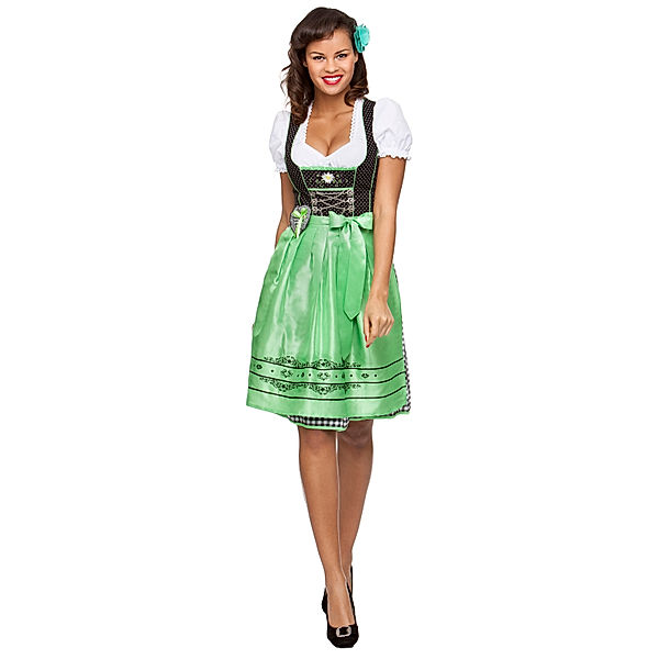 Stockerpoint Midi Dirndl Stephanie, 2-tlg., 60 cm, apfel (Größe: 36)