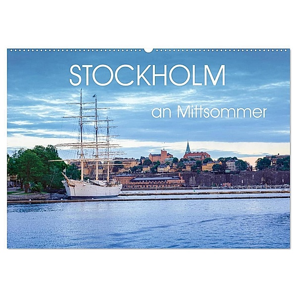 Stockholm an Mittsommer (Wandkalender 2024 DIN A2 quer), CALVENDO Monatskalender, Dennis Gelner