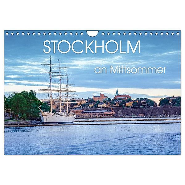 Stockholm an Mittsommer (Wandkalender 2024 DIN A4 quer), CALVENDO Monatskalender, Dennis Gelner