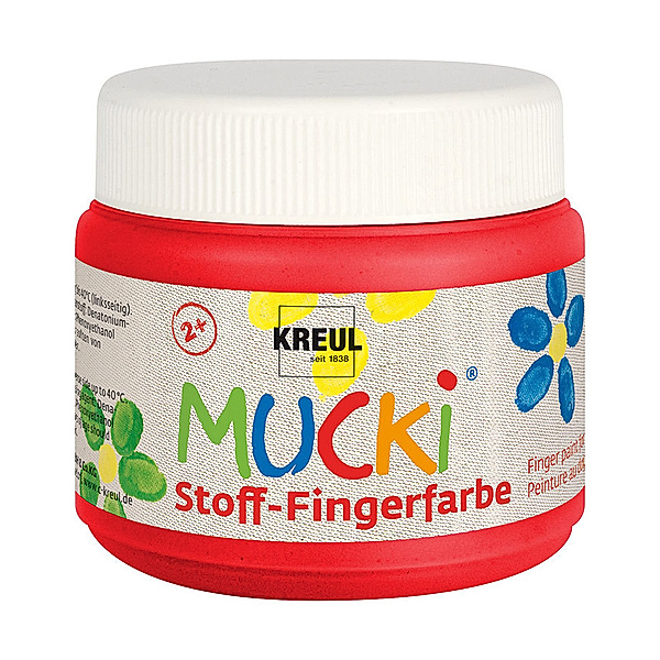 KREUL Stoff-Fingerfarbe MUCKI in rot 150 ml