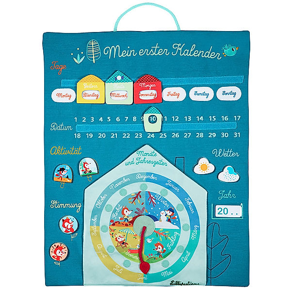 Lilliputiens Stoff-Kalender TAG FÜR TAG in blau