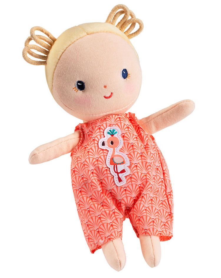 Stoff-Puppe BABY – ANAIS mit Tragekorb 22 cm 5-teilig kaufen