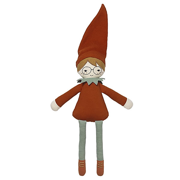 FABELAB Stoff-Puppe CHRISTMAS ELF (30cm) in rot
