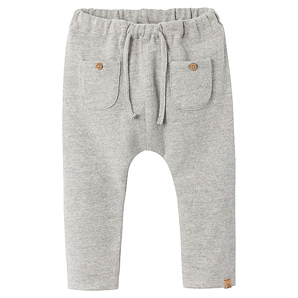 Lil' Atelier Stoffhose NBMTHOR JERSEY in grey melange