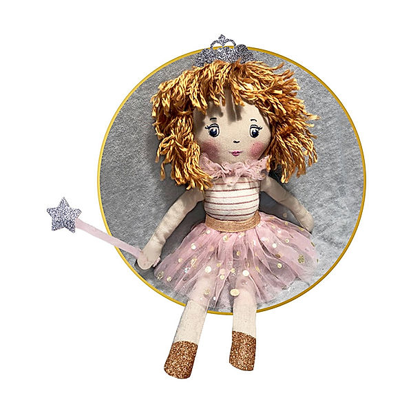 Die Spiegelburg Stoffpuppe PRINZESSIN LILLIFEE (25cm) mit Zubehör in rosa/gold