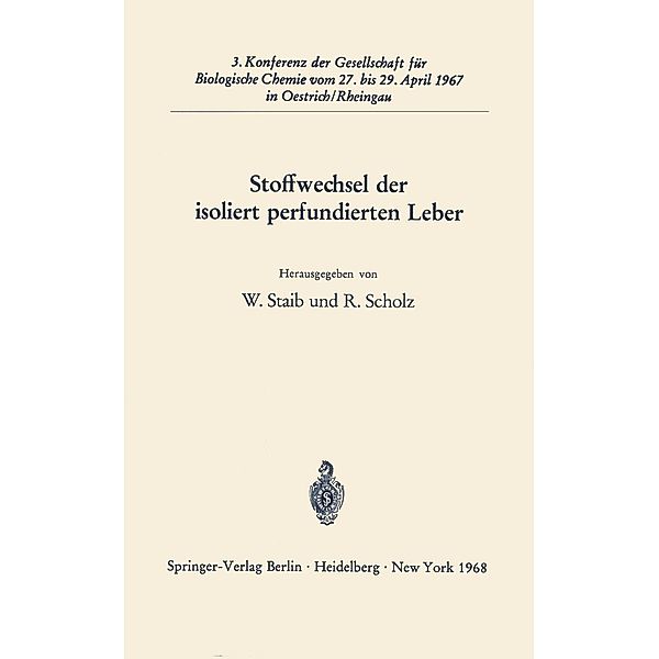 Stoffwechsel der isoliert perfundierten Leber