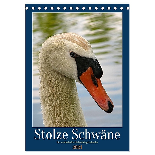 Stolze Schwäne (Tischkalender 2024 DIN A5 hoch), CALVENDO Monatskalender, Calvendo, Sabine Löwer