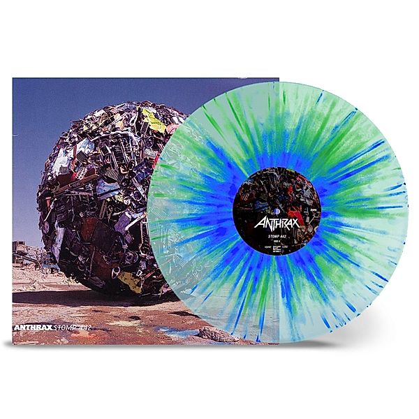 Stomp 442(Clear Blue Green Splatter In Sleeve), Anthrax