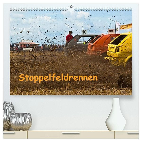 Stoppelfeldrennen (hochwertiger Premium Wandkalender 2024 DIN A2 quer), Kunstdruck in Hochglanz, Norbert J. Sülzner