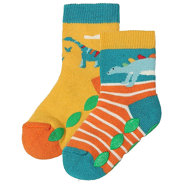 frugi Stoppersocken GRIPPY - DINO 2er Pack in bunt