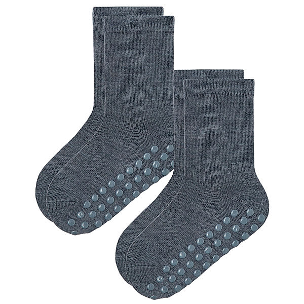name it Stoppersocken NMMWAK 2er Pack mit Wolle in blue graphite