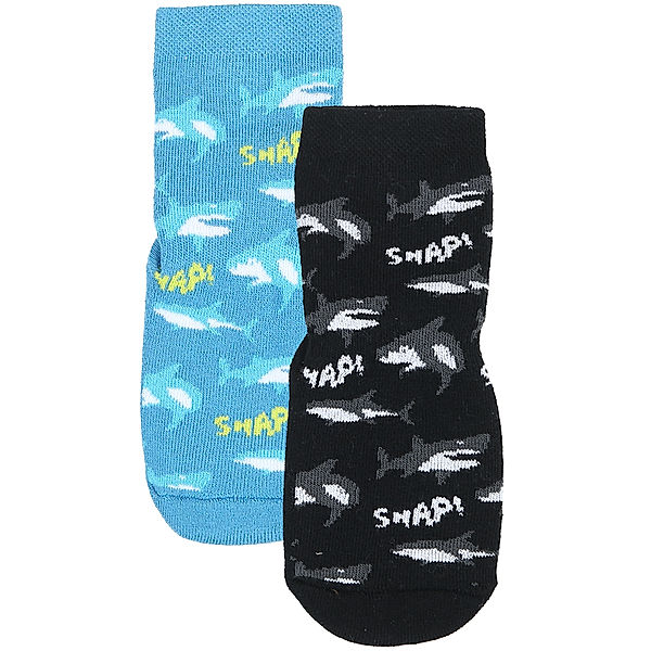 ewers Stoppersocken SOFTSTEP - HAIE 2er Pack in schwarz/blau