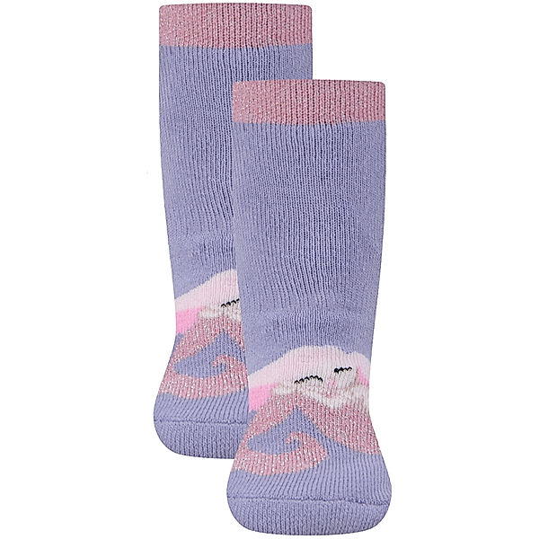 ewers Stoppersocken SOFTSTEP MEERJUNGFRAU 2er Pack in pfirsich/lupine