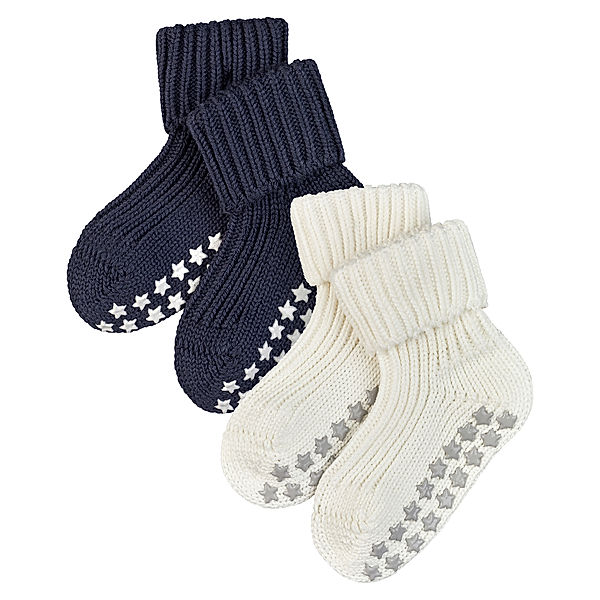 Falke Stoppersocken STERNCHEN 2er-Pack in offwhite/darkmarine