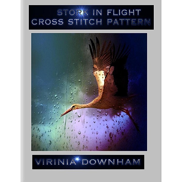 Stork In Flight Cross Stitch Pattern, Virinia Downham