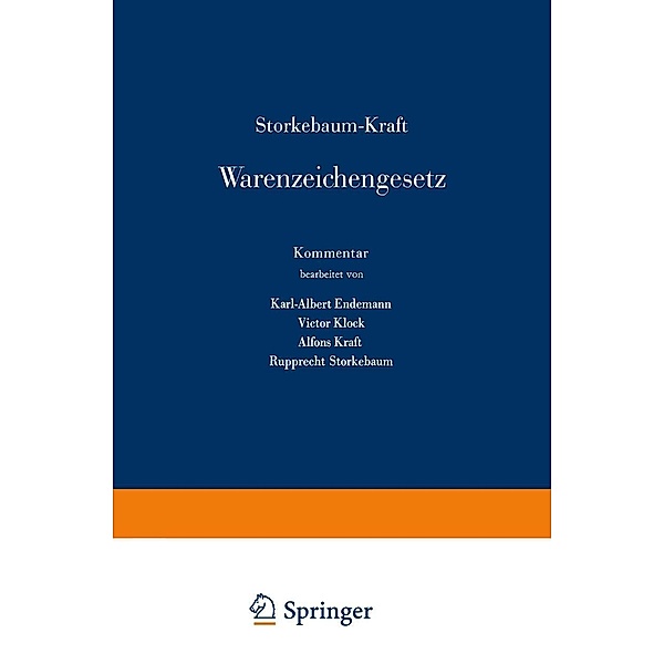 Storkebaum-Kraft Warenzeichengesetz, R. Storkebaum, A. Kraft