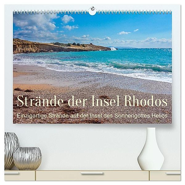 Strände der Insel Rhodos (hochwertiger Premium Wandkalender 2024 DIN A2 quer), Kunstdruck in Hochglanz, Stefan O. Schüller und Elke Schüller
