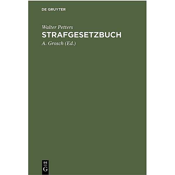 Strafgesetzbuch, Walter Petters