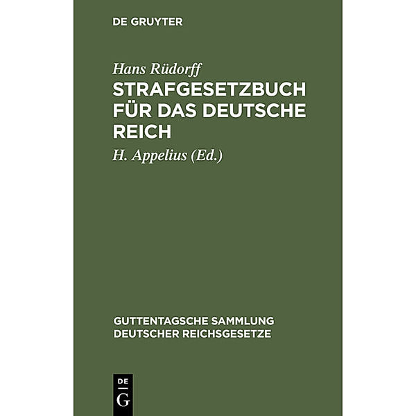 Strafgesetzbuch für das Deutsche Reich, Hans Rüdorff