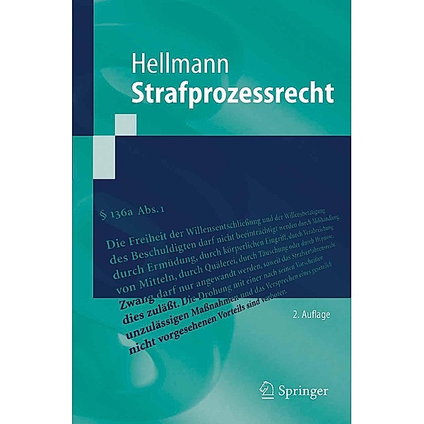 Strafprozessrecht / Springer-Lehrbuch, Uwe Hellmann