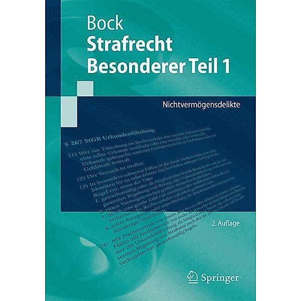 Strafrecht Besonderer Teil 1, Dennis Bock