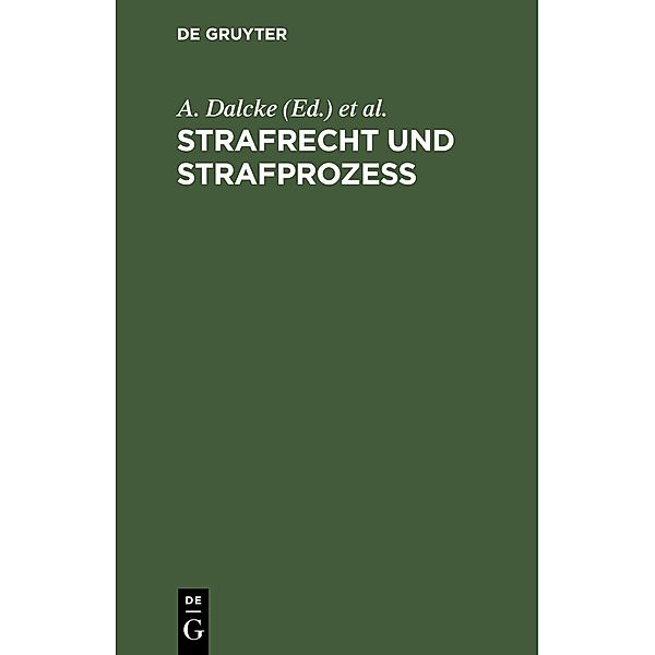 Strafrecht und Strafprozeß