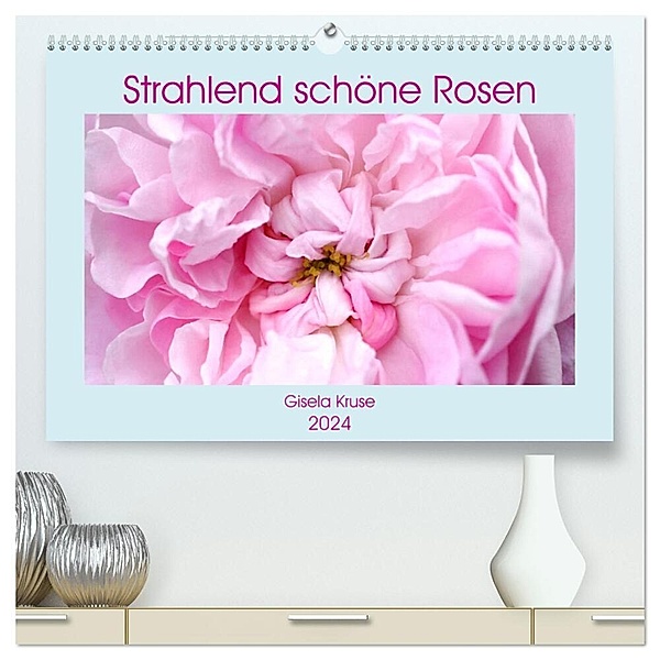 Strahlend schöne Rosen (hochwertiger Premium Wandkalender 2024 DIN A2 quer), Kunstdruck in Hochglanz, Gisela Kruse