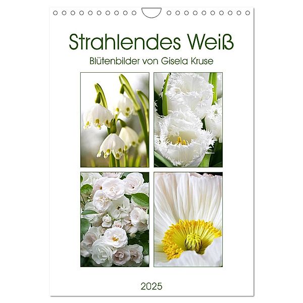 Strahlendes Weiß Blütenbilder (Wandkalender 2025 DIN A4 hoch), CALVENDO Monatskalender, Calvendo, Gisela Kruse