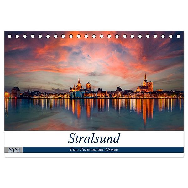 Stralsund, Eine Perle an der Ostsee (Tischkalender 2024 DIN A5 quer), CALVENDO Monatskalender, Uwe Kantz