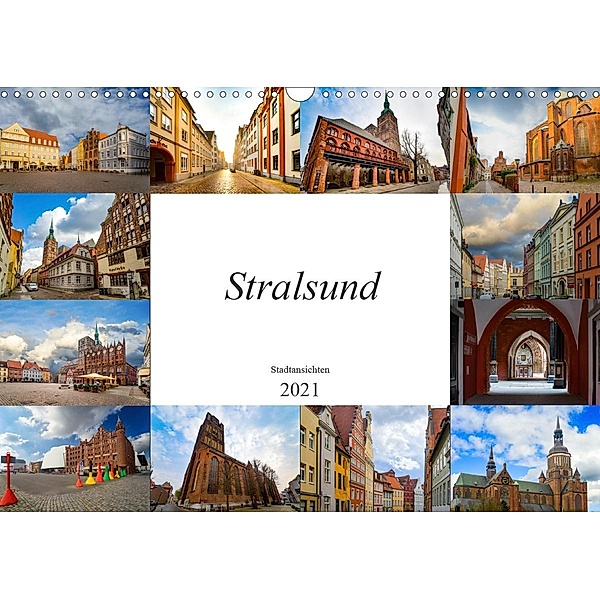 Stralsund Stadtansichten (Wandkalender 2021 DIN A3 quer), Dirk Meutzner