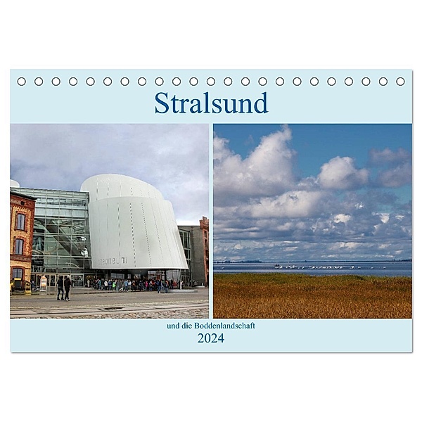 Stralsund und die Boddenlandschaft (Tischkalender 2024 DIN A5 quer), CALVENDO Monatskalender, Brigitte Dürr