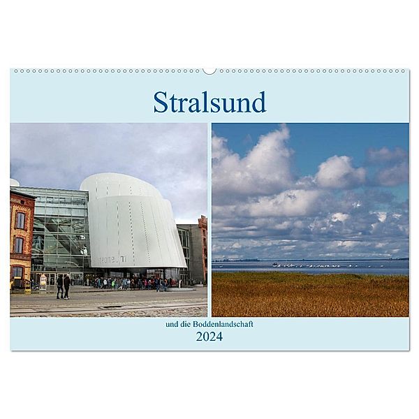 Stralsund und die Boddenlandschaft (Wandkalender 2024 DIN A2 quer), CALVENDO Monatskalender, Brigitte Dürr