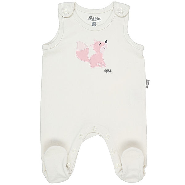 Sigikid Strampler BABY FUCHS mit Fuss in weiss