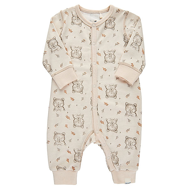 CeLaVi Strampler BEAR mit Wolle in offwhite