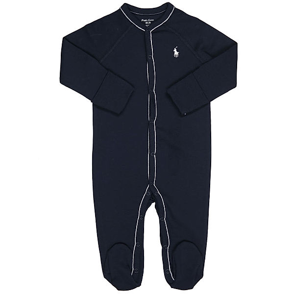 Polo Ralph Lauren Strampler COVERALL mit Fuß in blau