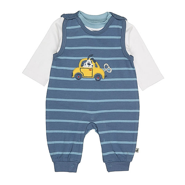 Jacky Strampler HAPPY CAR FRIENDS mit Langarmshirt in blau