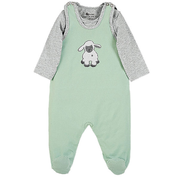 Sterntaler Strampler SCHAF STANLEY mit Langarmshirt in mint/grau