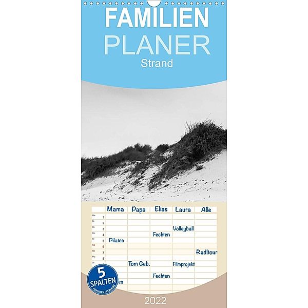 Strand - Familienplaner hoch (Wandkalender 2022 , 21 cm x 45 cm, hoch), toby deinhardt