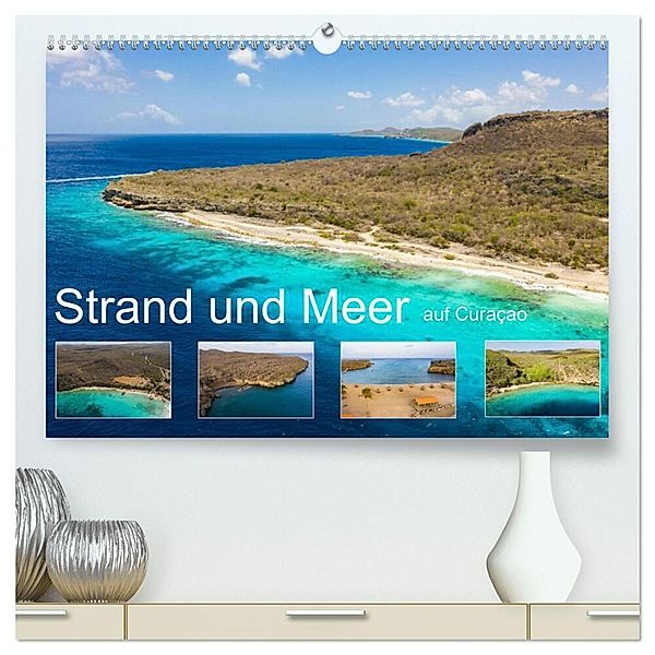 Strand und Meer auf Curaçao (hochwertiger Premium Wandkalender 2024 DIN A2 quer), Kunstdruck in Hochglanz, Yvonne & Tilo Kühnast - naturepics