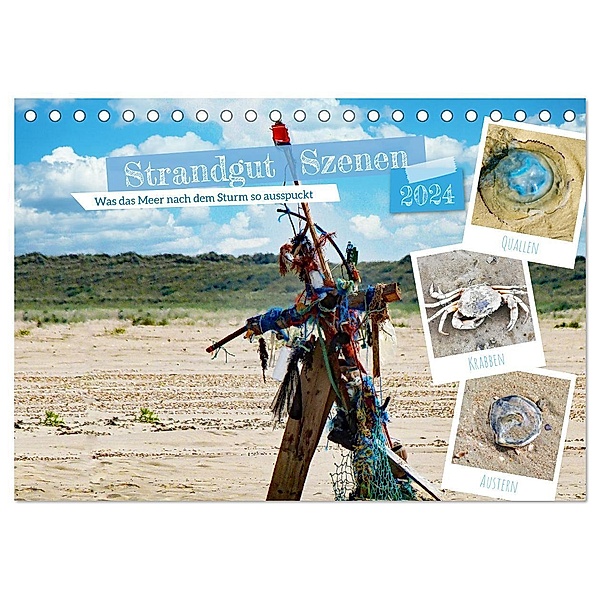 Strandgut Szenen (Tischkalender 2024 DIN A5 quer), CALVENDO Monatskalender, Claudia Kleemann