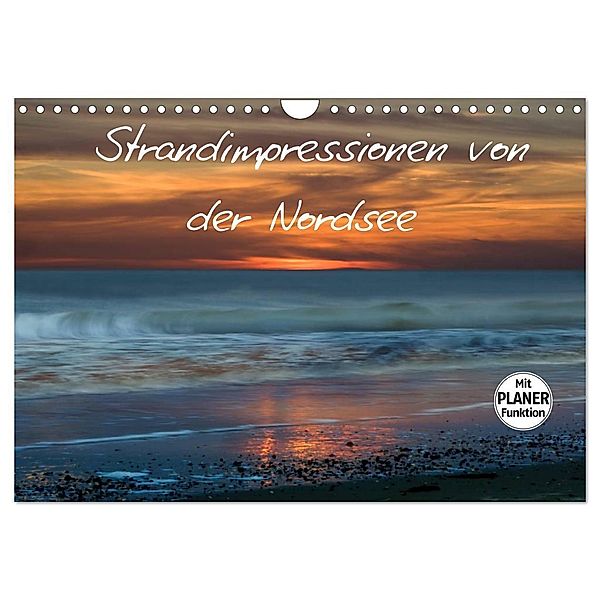 Strandimpressionen von der Nordsee (Wandkalender 2024 DIN A4 quer), CALVENDO Monatskalender, Heidi Brausch