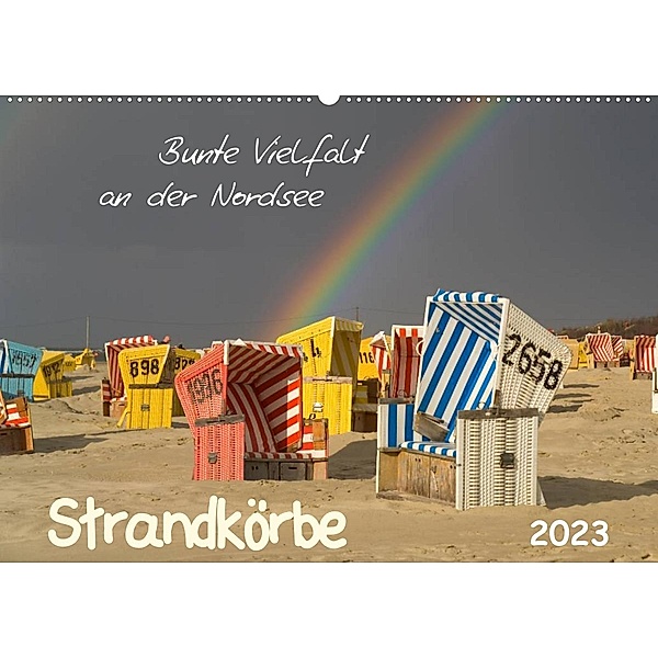 Strandkörbe - bunte Vielfalt an der Nordsee (Wandkalender 2023 DIN A2 quer), Roland T. Frank